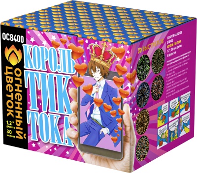 Король Тик-Тока Батарея салютов купить в Заринске | zarinsk.salutsklad.ru