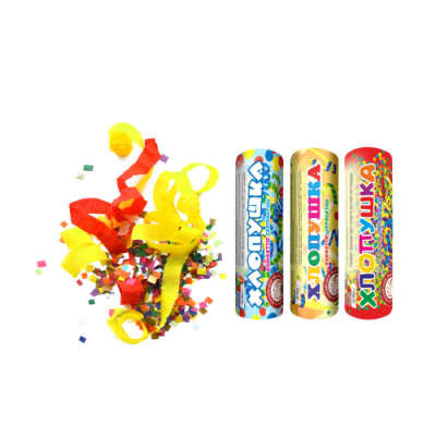 Набор ( 3конф.+3серп.) Набор хлопушек купить в Заринске | zarinsk.salutsklad.ru